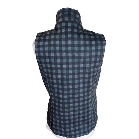 Lemon Tart Sleeveless Vest Womens Size Medium Plaid Insulated Full Zip Pockets - Picture 4 of 5